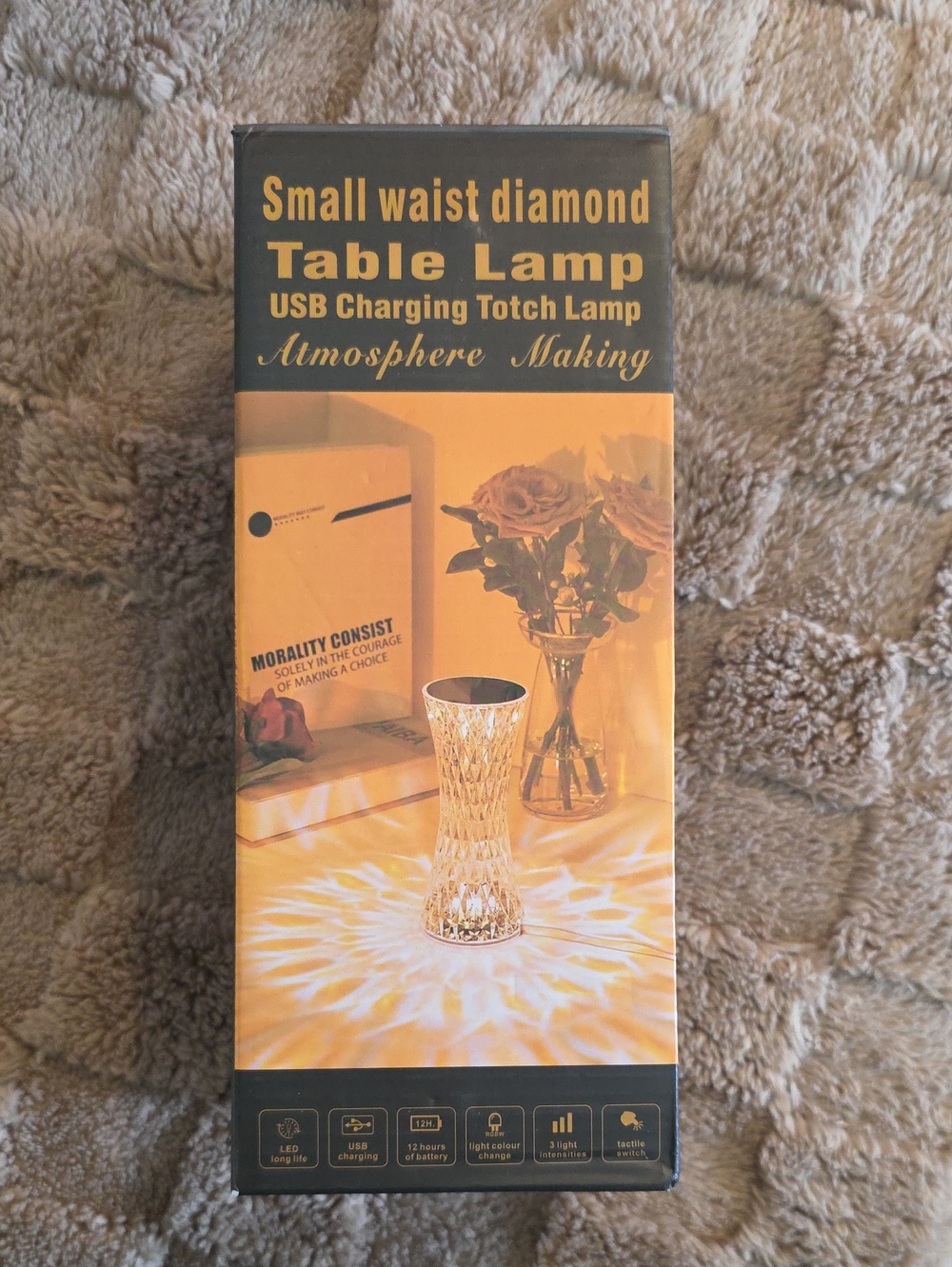 Diamond Supply Co. Rose Diamond USB LED Table Lamp - Gold